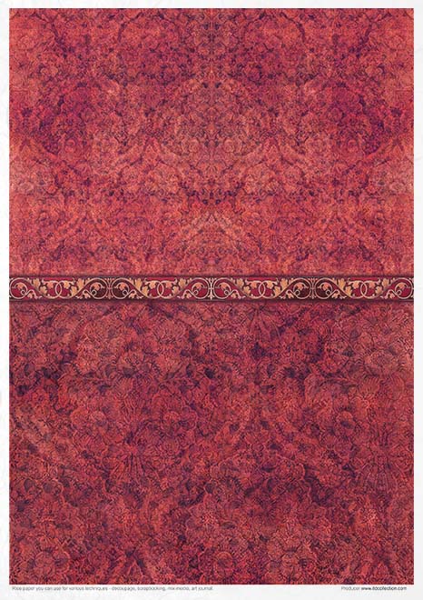 Vintage Tapestry RP043D - A4 8.3 x 11.7 Rice Paper by ITD Collection