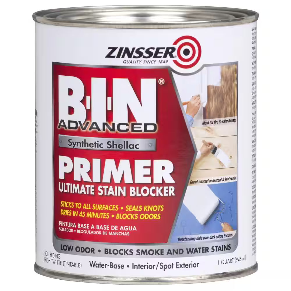 B-I-N White Shellac Stain & Odor Blocking Primer by Zinsser