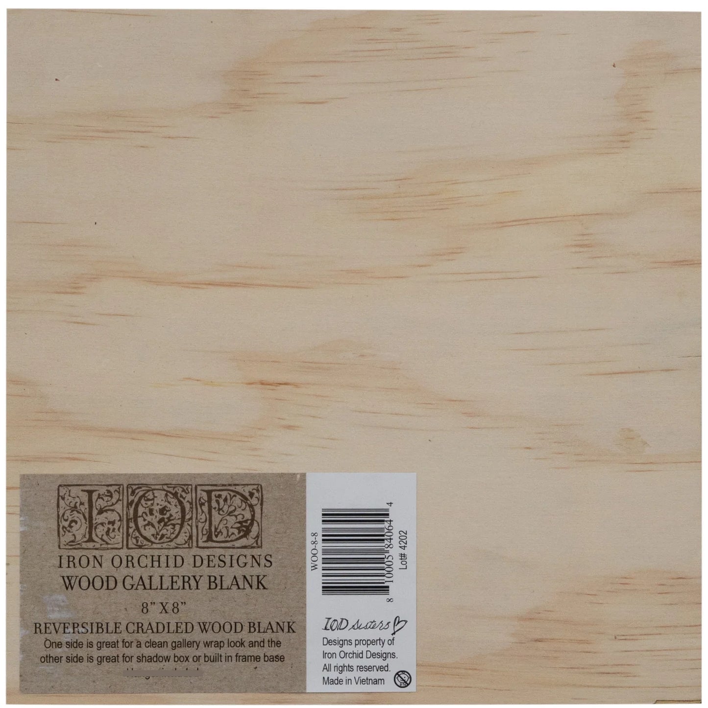 IOD Wood Art Gallery Blank 8x8