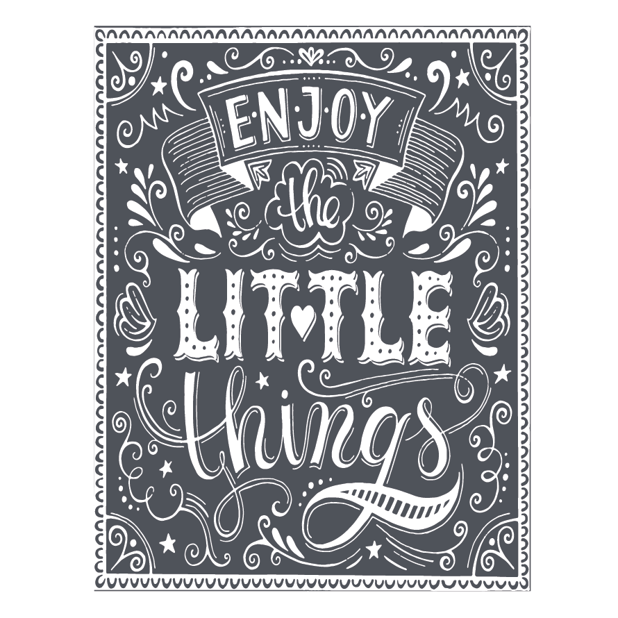 Enjoy the Little Things Mesh Stencil 8.5"x11"