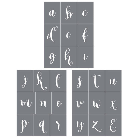 Alphabet No. 2 ~ 3 Sheet Mesh Stencil 8.5"x11"