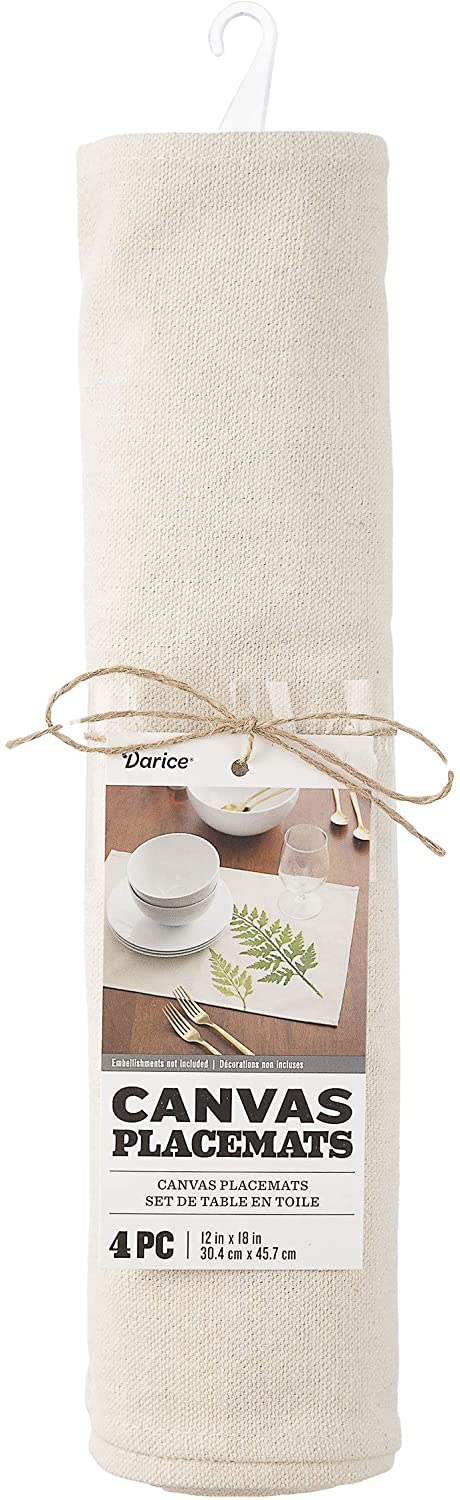 Natural Canvas Placemats, Set 4
