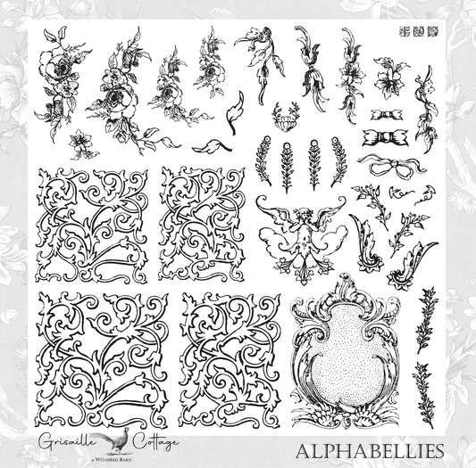 Alphabellies - IOD Decor Stamp