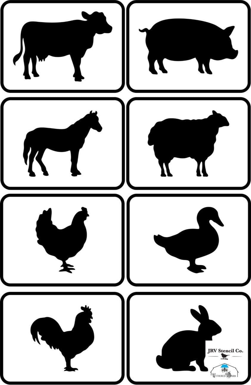 Farm Animal Set - JRV Stencil Co