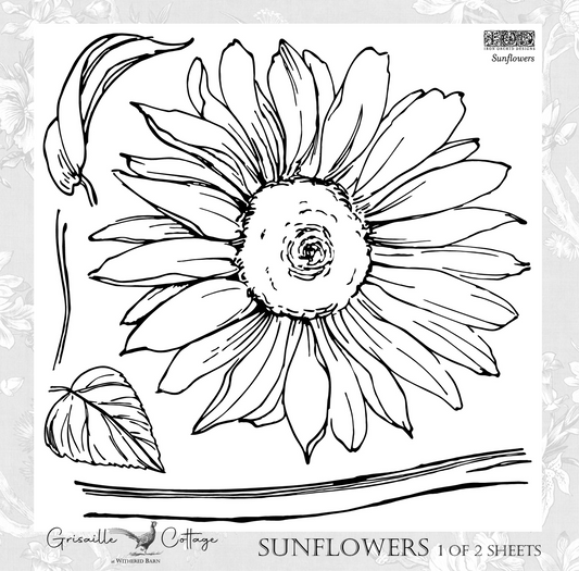 Sunflowers 2-Sheet - IOD Decor Stamp