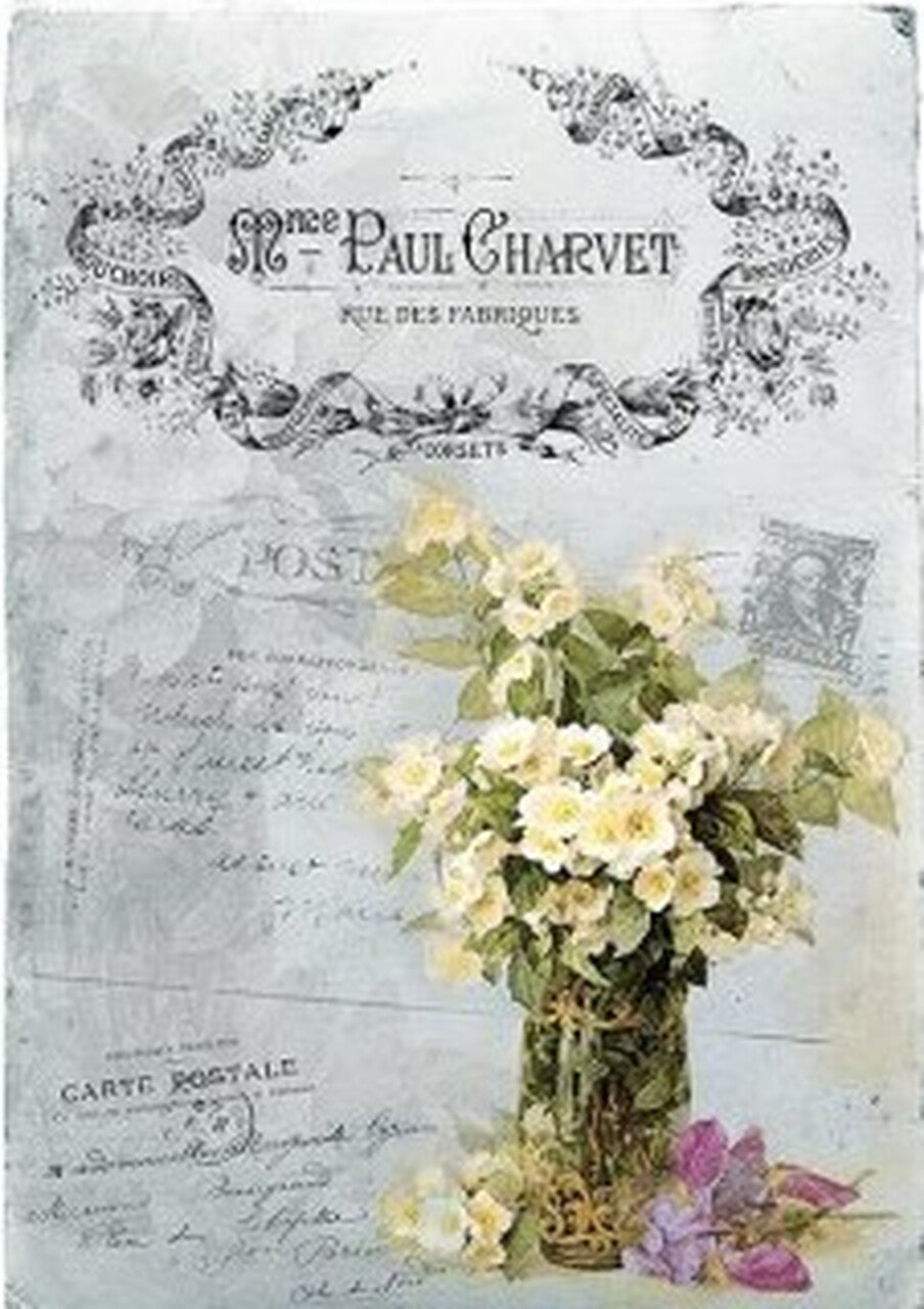 St. Paul Charvet Bouquet ~ A1 23"x33" Rice Paper - Decoupage Queen