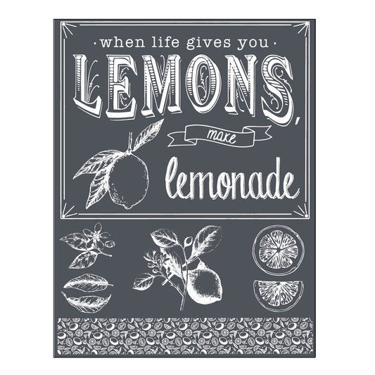 When Life Gives You Lemons ~ Mesh Stencil 8.5"x11"