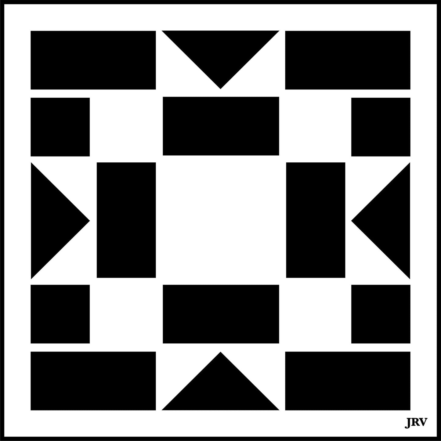 Barn Quilt Tile 6 - JRV Stencil Co