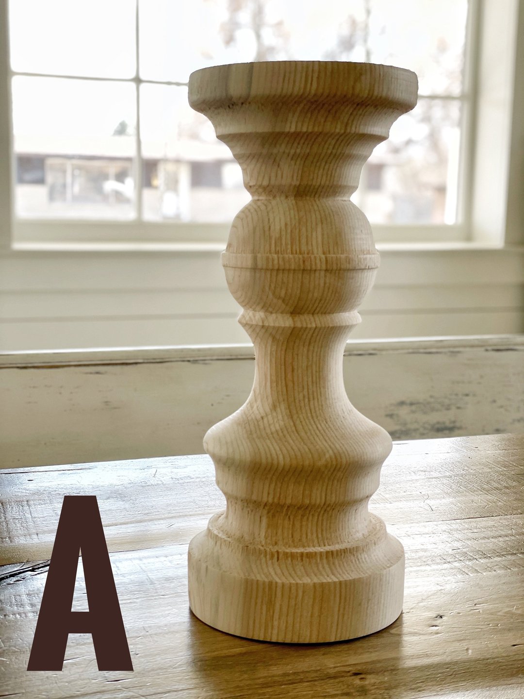 Candlesticks Unfinished Wood